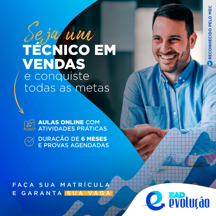 Curso Técnico em Vendas a Distância Evolução EAD